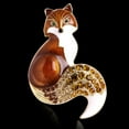 thumbnail image 6 of Jiaroswwei Brooch Pin Fox Shape Exquisite Men Women Cartoon Long Lasting Lapel Brooch Clothes Decor, 6 of 8
