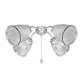 thumbnail image 3 of Aspen Creative 23025-4, Transitional Style Replacement Bell Shaped Clear Ribbed Glass Shade, 2 1/4" Fitter Size, 5" high x 4 1/4" diameter, 4 Pack, 3 of 6