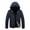 Dark Blue, variant on IROINNID Men's Long Sleeve Puffer Short Hooded Coat Solid Color Leisure Sports Fleece Jacket Detachable Hood Pocket Tops Cotton Coat Windproof And Cold Warm Padded Jacket