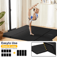 thumbnail image 3 of BETISEF 3'x6'x2'' Thick Folding Gymnastics Mat Aerobics Stretching Yoga Mats Black, 3 of 7