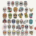 thumbnail image 2 of 40pcs Sticker Skull Horror Face Sticker Waterproof Environmental for Halloween Decor, 2 of 4