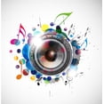 thumbnail image 2 of Speaker Design Wall Decal by Wallmonkeys Peel and Stick Graphic (48 in H x 47 in W) WM322673, 2 of 4