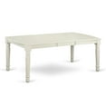 thumbnail image 3 of East West Furniture Dover 9-piece Wood Dining Table and Chair Set in Linen White, 3 of 6
