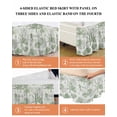 thumbnail image 6 of Sage Green Coastal Wrap Around Bed Skirts for King Bed 16" Drop,Bed Skirt with Adjustable Elastic Belt Dust Ruffle Bed Valance for Bedroom Hotel Luxury Coral Starfish Nautical Compass Bed Frame Cover, 6 of 7