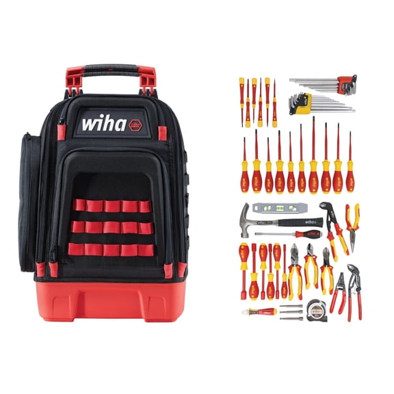 Wiha Tools 91872 Master Electrician's Insulated Tool Kit in Heavy Duty