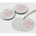 thumbnail image 4 of Inkdotpot Rose Gold Foil Paper Hang Tags Merry Christmas & Happy New Year Text Favor Tags 100 Pieces, 4 of 6