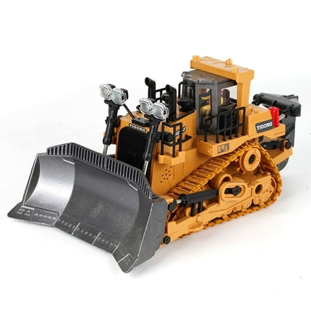 BJBSJSZ Remote Control Excavator Construction Toys for Boys, RC Excavator Toy with Metal Shovel and Light and Sounds, Excavator Toys for Boys Christmas Birthday Gift