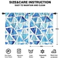 thumbnail image 2 of Blackout Kids Curtains,Blue Watercolor Triangle Pattern Childrens Insulated Curtains Set Of 2,Bedroom Essentials,Toddler Room Decor 42"x54", 2 of 5