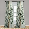 thumbnail image 4 of Ambesonne Eucalyptus Curtains 2 Panel Set, Modern Soft Marble Print, Pair of - 28" x 84", Grey Teal and Sage Green, 4 of 4