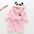 thumbnail image 2 of Youmylove Kids Pajamas Girls Boys Pajamas Flannel Kids Warm Sleepwear Hooded Toddler Bathrobes Night-Robe Cartoon Baby Girls Coat Jacket, 2 of 3
