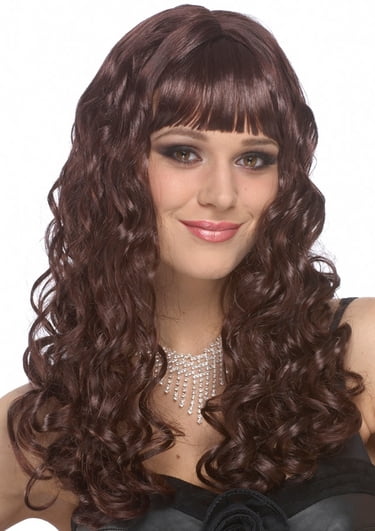 Sexy Wigs Long  Brown  Hair  Adult Halloween  Costume  Wig 