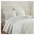 thumbnail image 2 of 3-Piece 100% Cotton Oversized Bedspread Lightweight Quilt Coverlet Embroidery Farmhouse Bedding Set (Floral, Queen (98" X 90")), 2 of 9