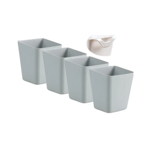 4Pack Hanging Cup Holders,Trolley Basket Storage,Rolling Cart