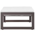 thumbnail image 3 of Hawthorne Collection Outdoor Patio Ottoman in Brown and White, 3 of 3