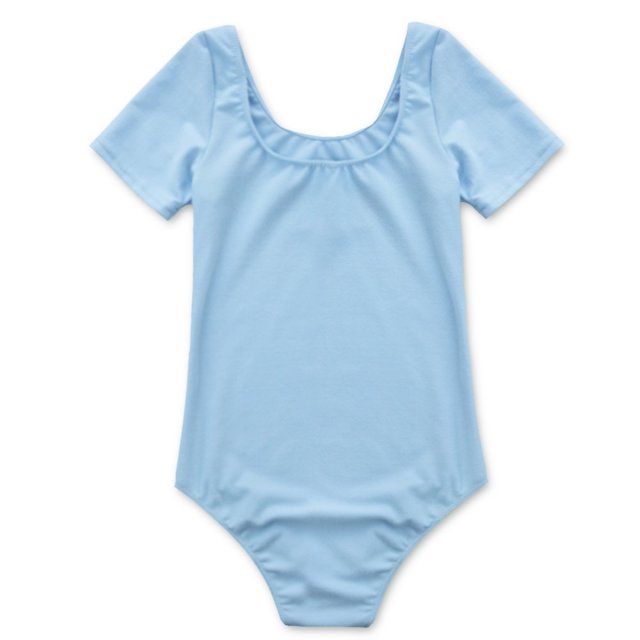 YiZYiF Justaucorps de Ballet Classique à Manches Courtes pour Filles, Équipe de Danse, Bleu 8