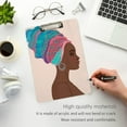 thumbnail image 5 of FMSHPON Woman Turban Clipboard Hardboard Wood Nursing Clip Board and Pull for Standard A4 Letter 13x9 inches, 5 of 8