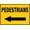 Warning Sign 1, variant on Warning Sign Right Arrow Pedestrian Detour Traffic Sign Business Sign 12X8 Inches Aluminum Metal Tin Sign