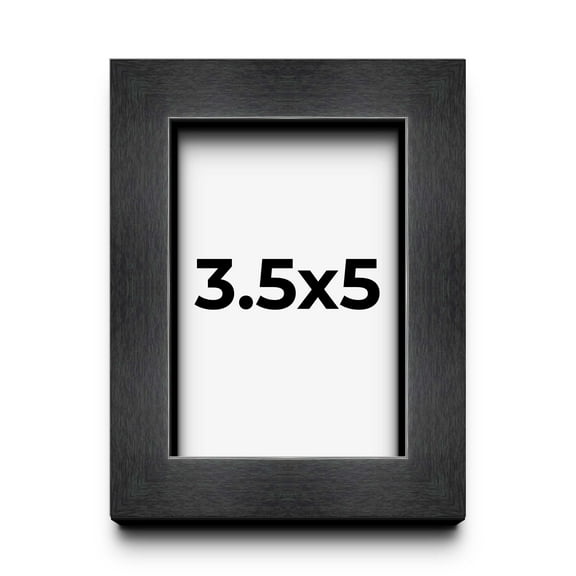3.5x5 Flat Charcoal Grey Wood Frame - "The Edge" Thin - Great for Posters, Photos, Art Prints,