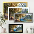 thumbnail image 4 of Designart 'Sunrise Glow Through The Pine & Fir Forest' Lake House Framed Art Print, 4 of 4