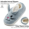 thumbnail image 3 of Ecetana Womens Fuzzy Slippers 3D Rabbit Closed Back Slippers Fluffy Non-Slip Indoor Warm House Slippers for Women, 3 of 7