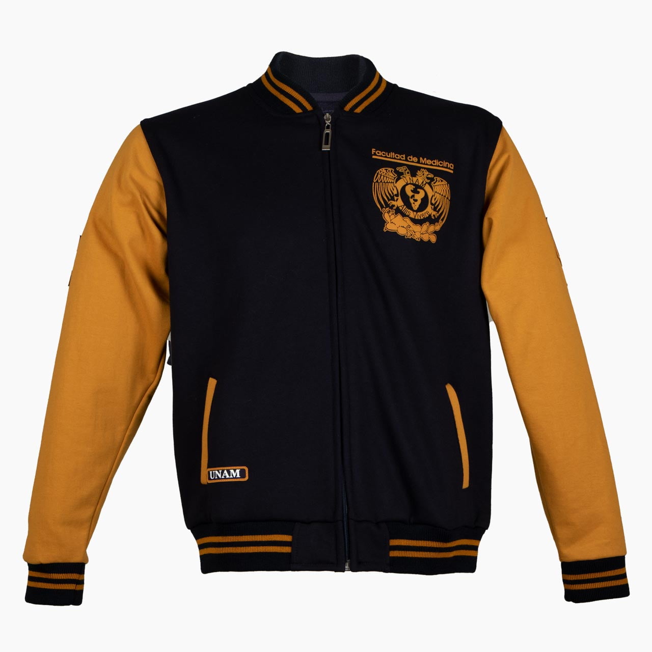 OLD SCHOOL SPORTS UNAM Chamarra Fac Medicina Azul Unisex OLD SCHOOL SPORTS UNAM Chamarra de algodon estampado en serigrafia