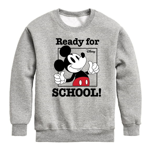 Mickey & Friends - Ready For School - Youth Crewneck Fleece Sweatshirt