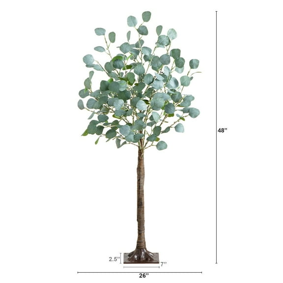 Nearly Natural 4ft. Lighted Artificial Eucalyptus Tree with 240 Warm White LED Lights