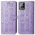 thumbnail image 6 of Conmpatible for T-Mobile REVVL 6 Pro 5G Wallet Case with Card Holder, Lovely Cartoon Cat & Dog Animal Embossed Pattern PU Leather Flip Cover Kickstand Magnetic Clasp Shockproof Case, Purple, 6 of 6