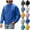 Blue, variant on ZVNAΖH Sweatshirts for Men No Hood - Mens Crewneck Sweatshirt Long Sleeve Pullover Moisture Wicking Comfortable Casual Shirt