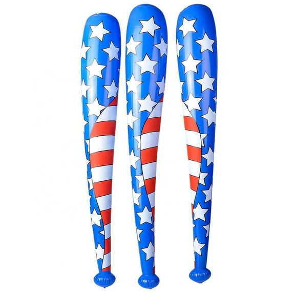 12 PACK - 42" AMERICAN FLAG BASEBALL BAT INFLATE