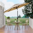 thumbnail image 3 of DSstyles 10ft Patio Umbrella with Push Tilt & Crank - 8-Rib Design, UV Protection & Waterproof, 3 of 7