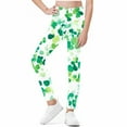 thumbnail image 2 of JSGEK Children Long Length Leggings St. Patrick's Day Printed Pants Elastic Waist Comfortable Casual Style Wearable for Seaside Holidays Kids Clothing All Season Green 3 Years, 2 of 5