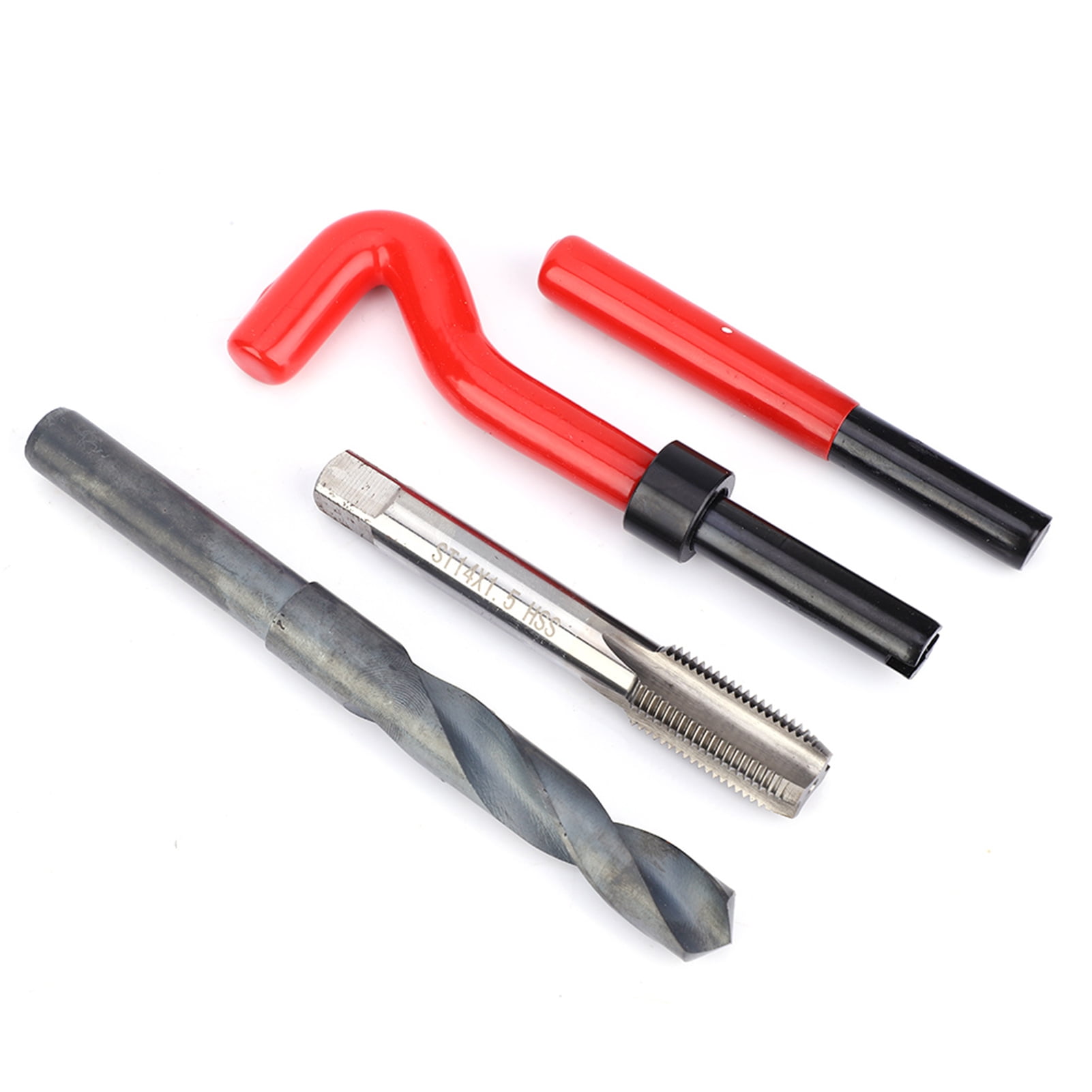 BestsQ 15 Stück Gewindereparatursatz Bohrer Helicoil Repair Kit Kompatibel Handwerkzeug Set Für Auto Reparatur Größe:M12x1.5