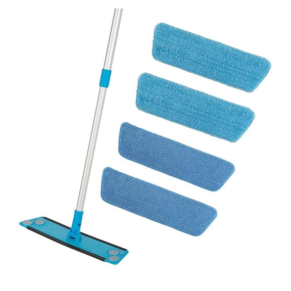 Microfiber Mop Kit with 4 Microfiber Pads