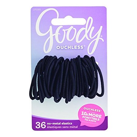 Goody Ouchless Hair Elastics Black 36 Count Pack Of 3