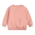 thumbnail image 4 of Lovskoo Infant Baby Boys Girls Crewneck Sweatshirt Long Sleeve Fleece Keep Warm Small and Medium Children Casual Basic Pullover Solid Outwear Top Baby Winter Clothes Pink, 4 of 8
