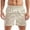 Beige, variant on Mens Shorts Solid Color Versatile Pocket Elastic Waist Leisure Shorts Black XXXL