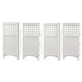 thumbnail image 4 of Suncast Outdoor Patio Garden 8 Panel Yard Screen Enclosure Gated Fence, White, 4 of 6
