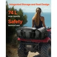 thumbnail image 2 of VEVOR 74L ATV Rear Storage Bag 600D Oxford Cloth Rear Cargo Bag with Sponge Cushion, 2 of 9