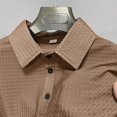 thumbnail image 4 of YDLCAFD Men Spring and Summer Fashion Loose Lapel Short Sleeve Top T Shirt Shirt Top, 4 of 7