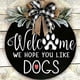 thumbnail image 1 of Pets Welcome Sign Wreath Front Door Hanger with Bow Round Outdoor Hanging Vertical Dogs Cats Sign Home DecorationDogChina He Qiyong unisex, 1 of 1