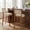 Walnut Finish + Cream White, variant on Christopher Knight Home Rustic PU Upholstered Barstools, Rivet Accents, Solid Wood Frame, Light Brown, Set of 2