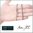 thumbnail image 2 of AmyRT Jewelry 4mm Titanium Steel Wheat Silver Chain Necklaces for Men & Women 28 in, 2 of 5