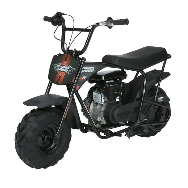 Monster Moto Classic Gas Powered Mini Bike Black With Pink And Red Decals Walmart Com Walmart Com