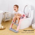 thumbnail image 1 of Asiento De Inodoro Para Aprender A Ir Al Baño con escalón, taburete, manijas de escalera, orinal para niños, asiento con cojín suave para niños y niñas, 1 of 6