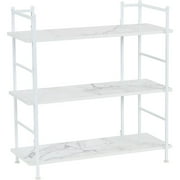 Household Essentials Wide 3-Shelf Storage Rack, Marble
