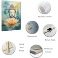 thumbnail image 2 of ZHONGYUTONG Buddha Painting Wall Art Teal Buddha with Lotus Flowers Canvas Prints Spa Artwork Zen Decor for Spiritual Meditation Yoga Room Framed (12.00" x 18.00"), 2 of 6