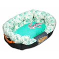 thumbnail image 1 of Pet Life PB48BLMD Touchdog Floral-Galore Ultra-Peluche Rectangulaire Arrondi Lit de Chien Design&44; Moyen, 1 of 2