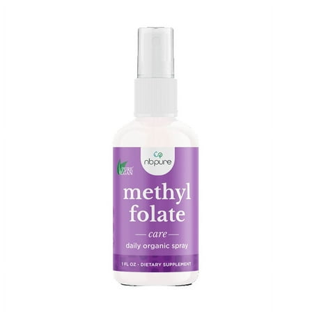 nbpure Methyl Folate Vitamin B9 Spray Supplement, Liquid Folic Acid Spray, 1 fl oz