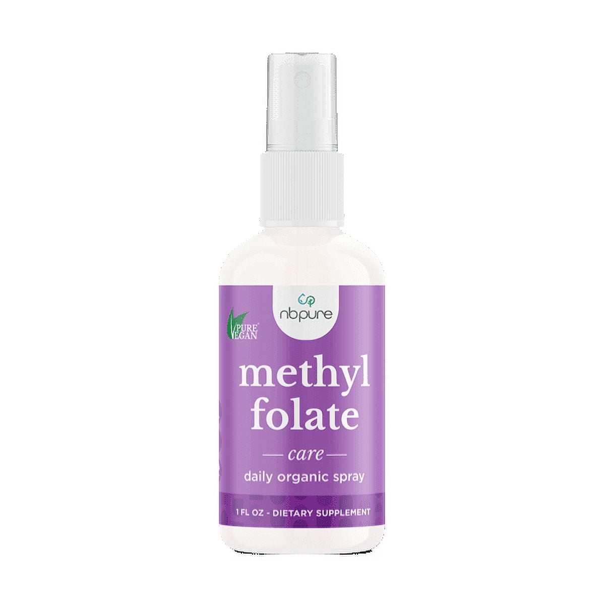 nbpure Methyl Folate Vitamin B9 Spray Supplement, Liquid Folic Acid Spray, 1 fl oz
